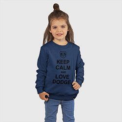 Свитшот хлопковый детский Keep Calm & Love Dodge, цвет: тёмно-синий — фото 2