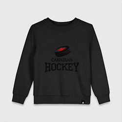 Свитшот хлопковый детский Canadian hockey, цвет: черный