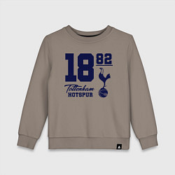 Свитшот хлопковый детский FC Tottenham 1882, цвет: утренний латте