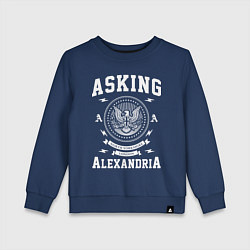 Свитшот хлопковый детский Asking Alexandria: USA, цвет: тёмно-синий