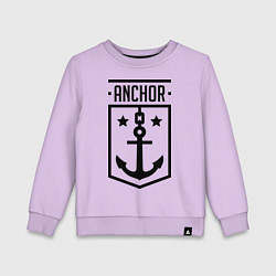 Свитшот хлопковый детский Anchor Shield, цвет: лаванда