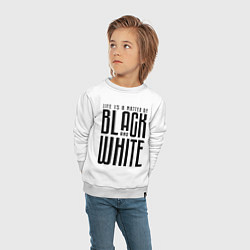 Свитшот хлопковый детский Juventus: Black & White, цвет: белый — фото 2