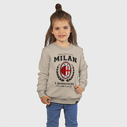 Свитшот хлопковый детский Milan: I Rossoneri, цвет: миндальный — фото 2
