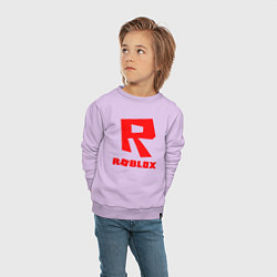 Свитшот хлопковый детский ROBLOX, цвет: лаванда — фото 2