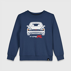 Свитшот хлопковый детский Honda Civic: Type R, цвет: тёмно-синий