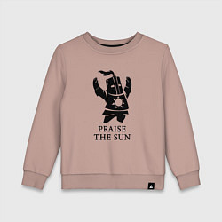 Свитшот хлопковый детский Praise the Sun, цвет: пыльно-розовый