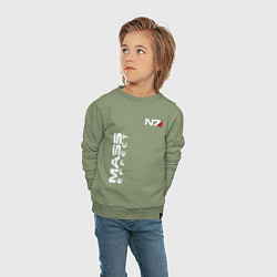 Свитшот хлопковый детский MASS EFFECT N7, цвет: авокадо — фото 2