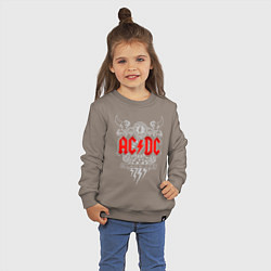 Свитшот хлопковый детский AC/DC: Black Ice, цвет: утренний латте — фото 2