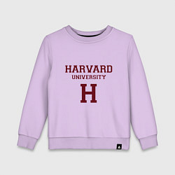 Свитшот хлопковый детский Harvard University, цвет: лаванда