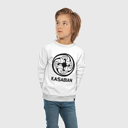 Свитшот хлопковый детский Kasabian: Symbol, цвет: белый — фото 2
