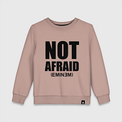 Свитшот хлопковый детский Not Afraid, цвет: пыльно-розовый