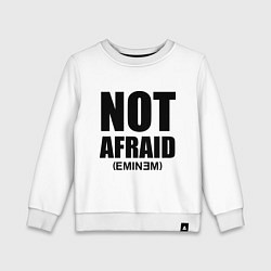 Свитшот хлопковый детский Not Afraid, цвет: белый