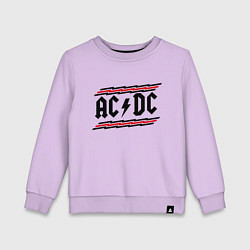 Свитшот хлопковый детский AC/DC Voltage, цвет: лаванда