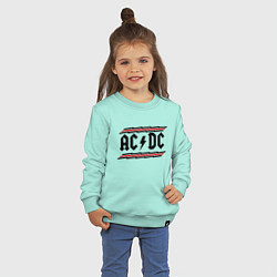 Свитшот хлопковый детский AC/DC Voltage цвета мятный — фото 2
