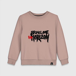 Свитшот хлопковый детский Bring me the horizon, цвет: пыльно-розовый