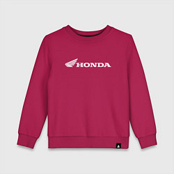 Свитшот хлопковый детский HONDA, цвет: маджента
