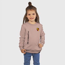 Свитшот хлопковый детский PORSCHE, цвет: пыльно-розовый — фото 2