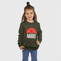 Свитшот хлопковый детский Take me to Mars, цвет: хаки — фото 2