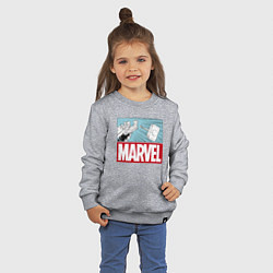 Свитшот хлопковый детский Thor: Marvel цвета меланж — фото 2