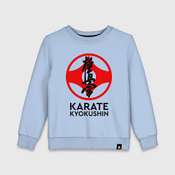 Свитшот хлопковый детский Karate Kyokushin, цвет: мягкое небо