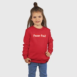 Свитшот хлопковый детский Feuer Frei!, цвет: красный — фото 2