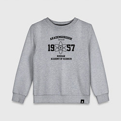 Свитшот хлопковый детский Новосибирск, Академгородок, цвет: меланж