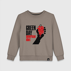 Свитшот хлопковый детский Green Day: American idiot, цвет: утренний латте