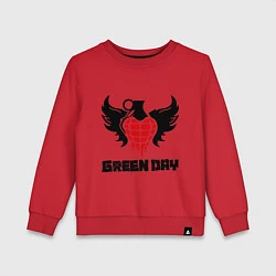 Свитшот хлопковый детский Green Day: Wings, цвет: красный