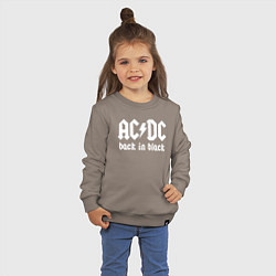 Свитшот хлопковый детский ACDC BACK IN BLACK, цвет: утренний латте — фото 2