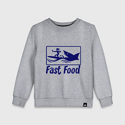 Детский свитшот Shark fast food