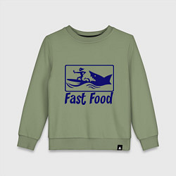 Детский свитшот Shark fast food