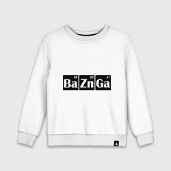 Свитшот хлопковый детский Bazinga, цвет: белый