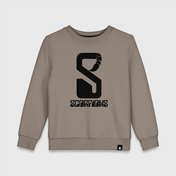 Свитшот хлопковый детский Scorpions logo, цвет: утренний латте