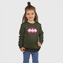 Свитшот хлопковый детский Batgirl, цвет: хаки — фото 2