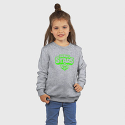 Свитшот хлопковый детский BRAWL STARS, цвет: меланж — фото 2