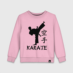 Свитшот хлопковый детский Karate craftsmanship, цвет: светло-розовый