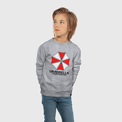 Свитшот хлопковый детский UMBRELLA CORP, цвет: меланж — фото 2