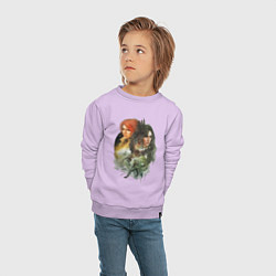 Свитшот хлопковый детский Ведьмак: Трис и Йеннифер, цвет: лаванда — фото 2