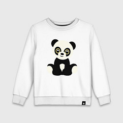 Свитшот хлопковый детский Милая панда, цвет: белый
