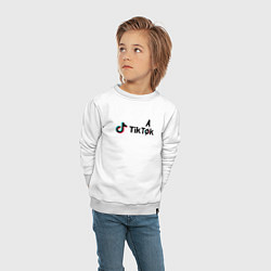 Свитшот хлопковый детский TikTak, цвет: белый — фото 2