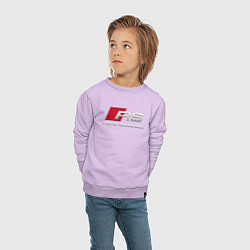 Свитшот хлопковый детский AUDI RS, цвет: лаванда — фото 2