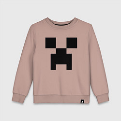 Свитшот хлопковый детский Minecraft, цвет: пыльно-розовый
