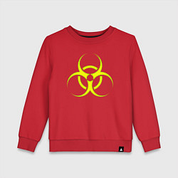 Свитшот хлопковый детский BIOHAZARD, цвет: красный