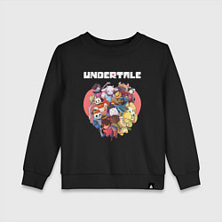 Свитшот хлопковый детский UNDERTALE, цвет: черный