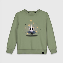 Свитшот хлопковый детский Hollow knight Полый рыцарь, цвет: авокадо