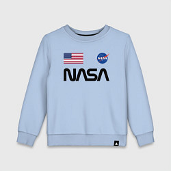 Свитшот хлопковый детский NASA НАСА, цвет: мягкое небо