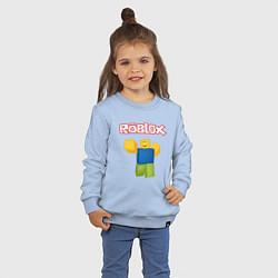 Свитшот хлопковый детский ROBLOX, цвет: мягкое небо — фото 2