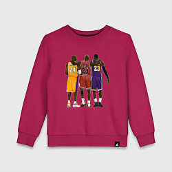 Свитшот хлопковый детский Kobe, Michael, LeBron, цвет: маджента