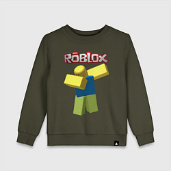 Свитшот хлопковый детский Roblox Dab, цвет: хаки