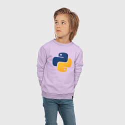 Свитшот хлопковый детский Python, цвет: лаванда — фото 2